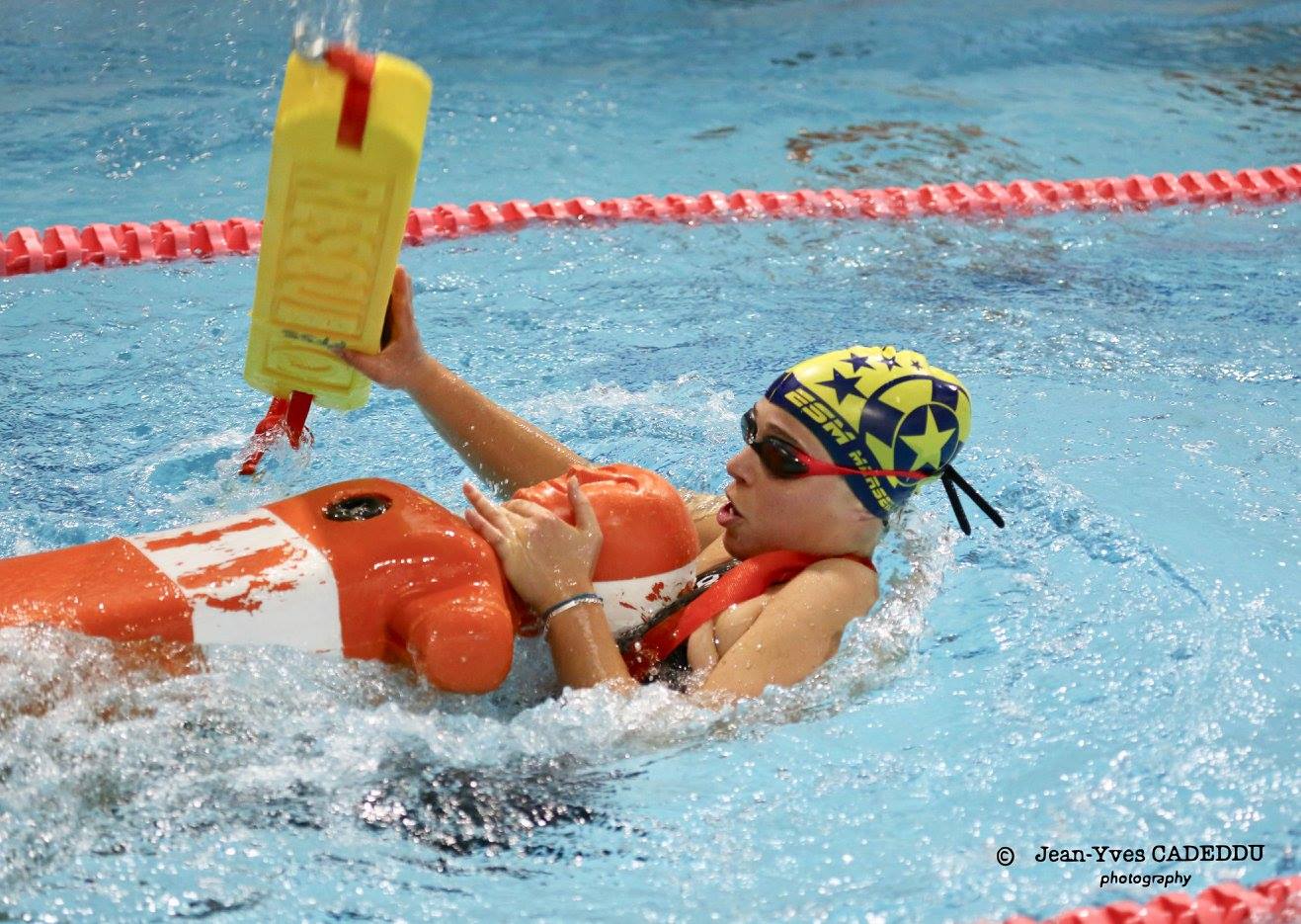 Remorquage avec mannequin en piscine — Compétition Open ESM Marseille