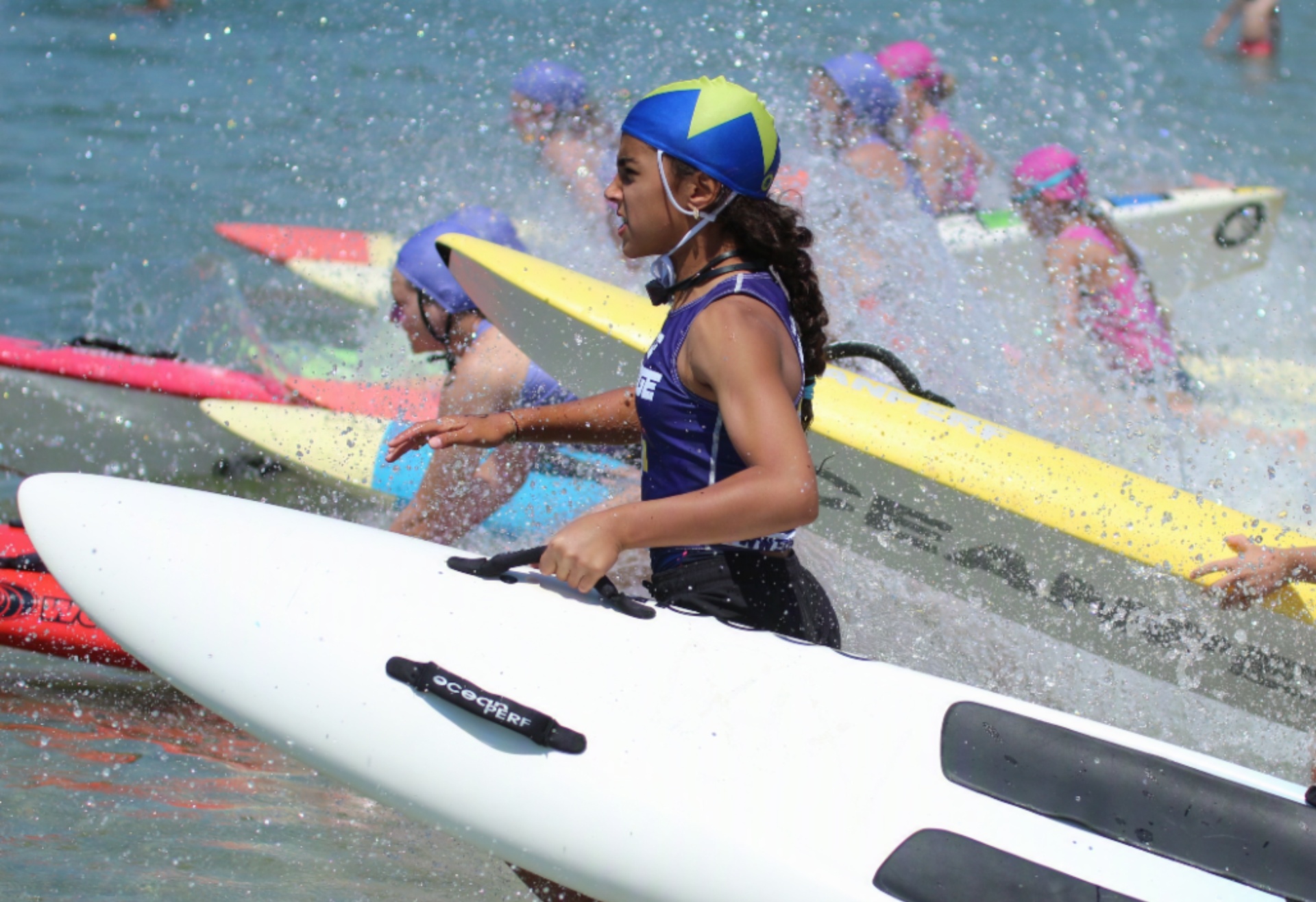 Départ de course de planches sur la plage — Next Génération ESM Marseille